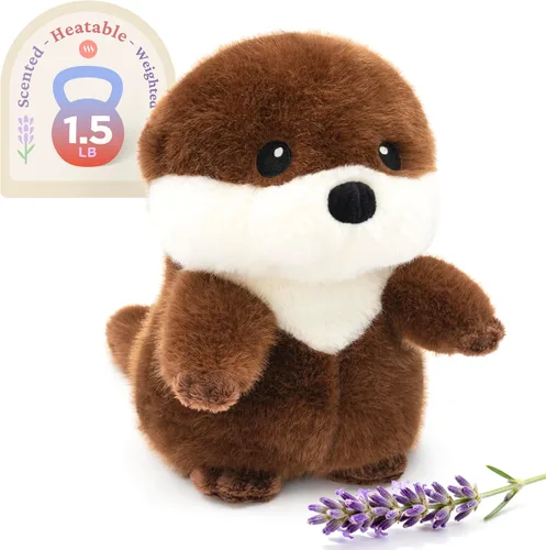 Vista 25 de IKASA Animal de peluche de vaca con peso para microondas, 1.5 libras, calentable y refrigerable con aroma a lavanda para mayor comodidad y calidez