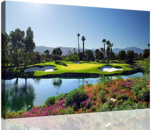 Vista 43 de chenchenArt Augusta - Arte de pared para campo de golf nacional Augusta, campo de golf de 12 hoyos, arte de pared para sala de estar, dormitorio