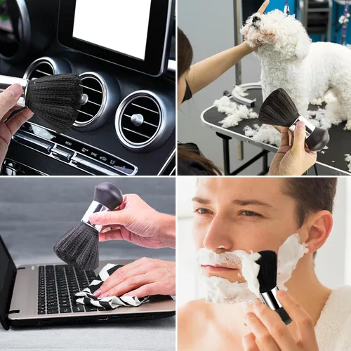 Vista 6 de 2 cepillos de peluquería para quitar el cabello suelto, cepillos profesionales de corte de cabello, cepillo de peluquero suave para cepillar