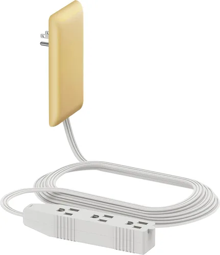 Vista 8 de LIDER LWE3-315-BK - Extensor de toma de corriente de cara plana con 3 receptáculos, enchufe de pared ultrafino, regleta de alimentación con cable