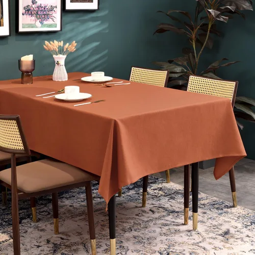 Vista 2 de BALCONY & FALCON Tablecloth in Linen Look Rectangular, Stain-Resistant, Easy Care, Rectangular, for Indoor, Outdoor, Garden, Restaurant and