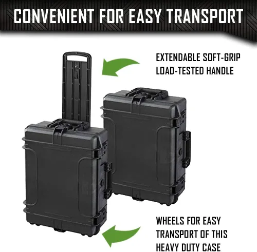 Vista 7 de DORO - Estuche rígido para 10 pistolas 20, con inserto de espuma personalizado MyCaseBuilder, impermeable, resistente, para pistola táctica/arma