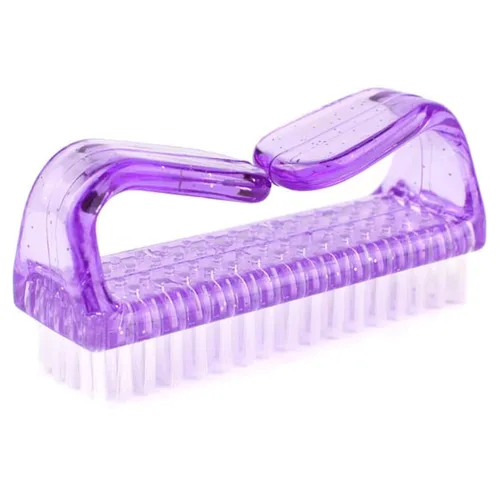 Vista 4 de 4 cepillos de uñas para uso diario - 4 tipos diferentes de cepillo de uñas con mango de plástico para limpiar las uñas - Cepillo exfoliante de uñas