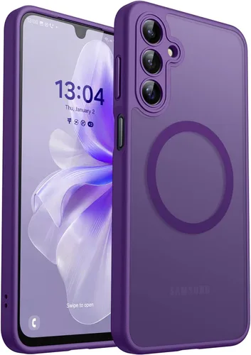Vista 32 de CANSHN Funda diseñada para Samsung Galaxy A16-5G [protección completa de la cámara] [compatible con Magsafe] funda protectora trasera translúcida