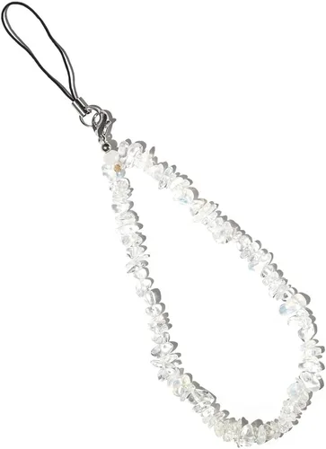 Vista 5 de Fuqimanman2020 Correa de muñeca con dije de cristal natural para teléfono celular para mujeres y niñas