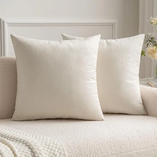 Vista 30 de MIULEE Paquete de 2 fundas de almohada de terciopelo decorativas rectangulares lumbares, fundas de cojín suaves sólidas para sofá, sofá, dormitorio