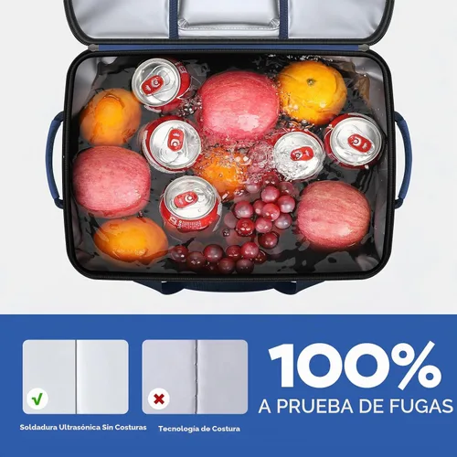 Vista 4 de Maelstrom Bolsa de enfriamiento suave, 35/55/75 latas enfriador de playa con acceso abatible Lightweight, 5-layer Insulation, 12H Cold, Leakproof