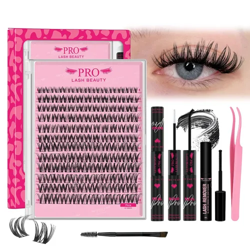 Vista 18 de PROLASHBEAUTY - Pegamento transparente de racimo de pestañas para 7 días de larga duración, pegamento impermeable para pestañas y sellado