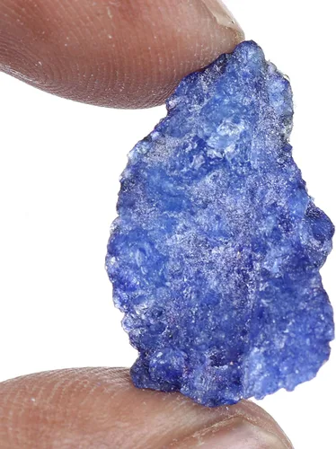 Vista 4 de GEMHUB Zafiro azul crudo natural de grado A piedra de zafiro en bruto de cristal curativo de 1550 quilates para cabina FD-417 Gema azul