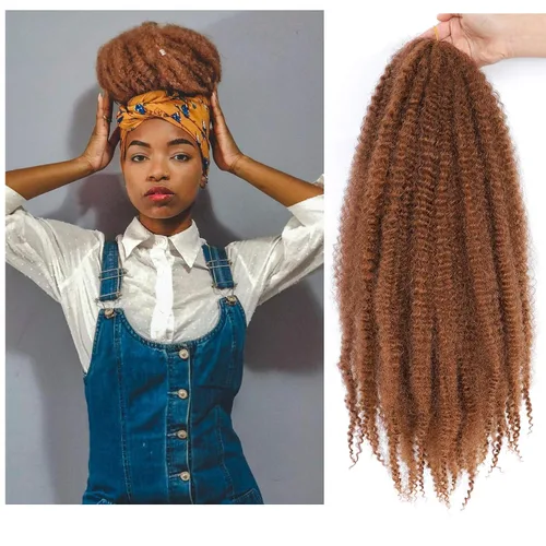Vista 9 de Dansama Cabello Marley, 24 pulgadas, cabello trenzado Marley Twist, extensiones de cabello rizado rizado (24 pulgadas (paquete de 3), #1)