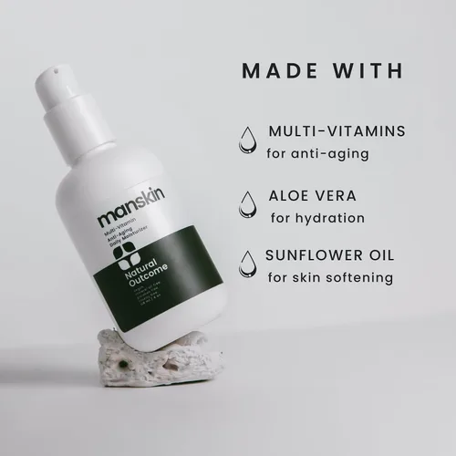 Vista 3 de natural outcome Crema hidratante para hombre Crema hidratante facial para hombre Kit facial diario antienvejecimiento, limpiador, tóner e