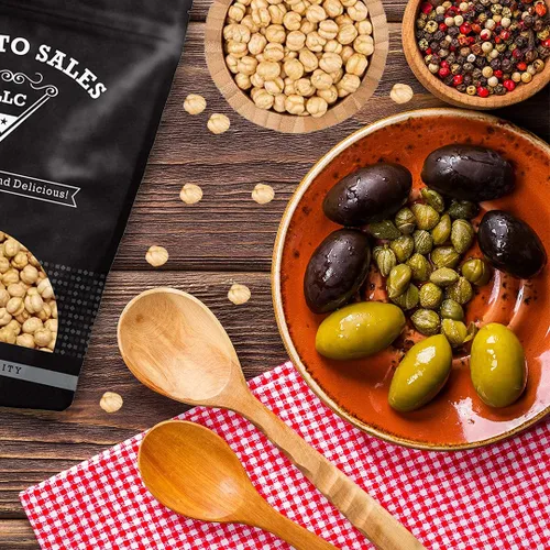 Vista 4 de Presto Sales LLC - Garbanzos, tostados amarillos, aperitivo sabroso, proteína a base de plantas, versátil, energía, frijoles de garbanzo, todas