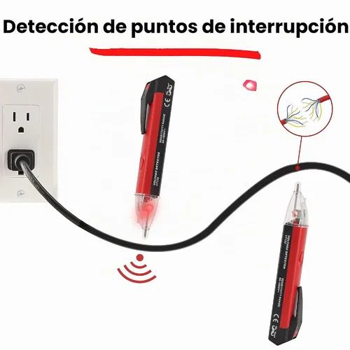 Vista 6 de Mr. Pen Probador de voltaje, detector de voltaje de CA sin contacto, pluma probadora eléctrica, rojo y negro Tester Electric, Electric Tester Pen