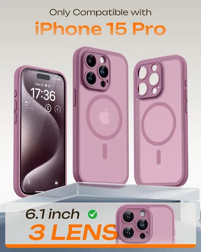 Vista 601 de TOCOL Funda para iPhone 11, compatible con Magsafe, protección completa de cámara, imanes integrados, protección contra caídas, funda translúcida