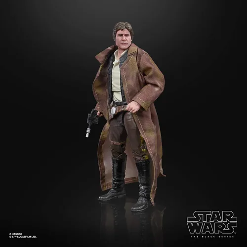 Vista 5 de Star Wars The Black Series Han Solo (Endor) - Figura de acción coleccionable de 6 pulgadas de la película “Return of The Jedi”, para niños de 4 años