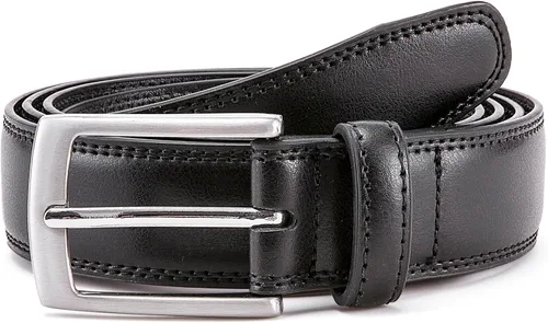 Vista 2 de MILORDE Cinturón de vestir de cuero genuino para hombre, hecho a mano, 100% cuero de vaca, diseños clásicos y modernos para trabajo, negocios y uso