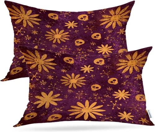 Vista 39 de Batmerry Autumn Forest Throw Pillow Covers, Yellow Orange Foliage in Fall Park Decorative Pillow Covers Digital Printing Blended for Couch Sofa Bed