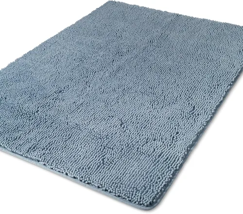Vista 49 de Yeaban Alfombra de pasillo de baño de 24 x 72 pulgadas, antideslizante, alfombra de baño larga de felpilla gruesa, absorbente y lavable, alfombra