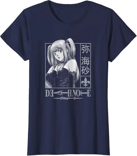 Vista 28 de Death Note Camiseta de anime Misa Kanji Frame Negro