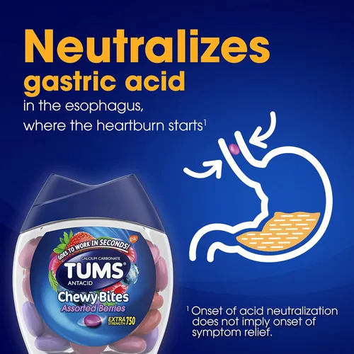 Vista 4 de TUMS Comprimidos antiácidos masticables Chewy Bites - 8