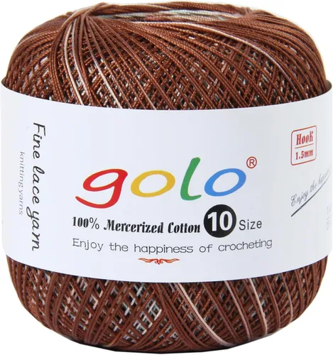 Vista 151 de Golo - 3 bolas de hilo de ganchillo tamaño 10, hilo de crochet para tejer a mano 102