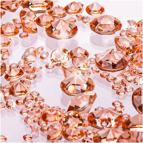 Vista 7 de Decoraciones de fiesta transparentes de lujo; gemas dispersas brillantes y relleno de jarrón para decoración elegante de mesa de centro de mesa