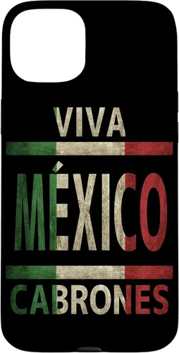 Vista 8 de Funda con bandera mexicana para iPhone 13 Viva México Cabrones