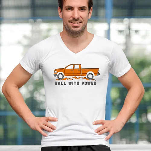 Vista 83 de Tee Hunt Camisetas gráficas y camisetas sin mangas para hombre Roll with Power Pickup Truck