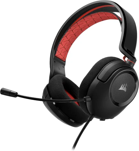 Vista 10 de Corsair HS35 v2 Auriculares con cable para juegos multiplataforma – Micrófono omnidireccional flexible – Conexión universal de 3.5mm – PC, Mac, PS5