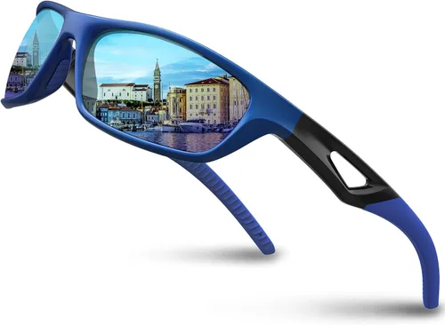 Vista 14 de RIVBOS Polarized Sports Sunglasses UV400 for Driving Cycling Fishing RB831 TR90 lightweight frame for cycling, baseball, running, driving and Negro