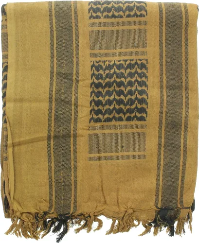 Vista 14 de ARMYU - Bufanda táctica militar árabe Shemagh, Keffiyeh, 100% de algodón Azul & blanco