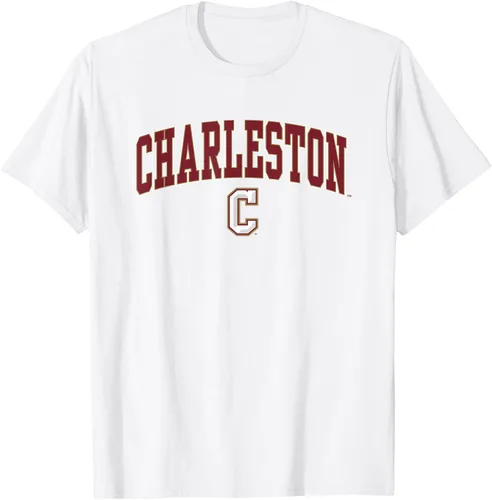 Vista 3 de Charleston Cougars Arch Over Logo - Camiseta con licencia oficial, Negro