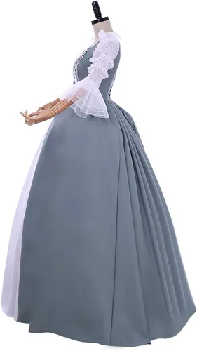 Vista 4 de Outlander - Vestido de boda bordado de Claire Fraser para mujer, vestido de fiesta