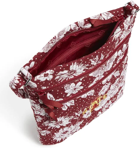 Vista 3 de Bolso cruzado estilo hipster universitario de algodón con triple cremallera (varios equipos disponibles)