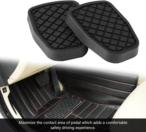 Vista 6 de Cubierta de pedal de freno, goma antideslizante de repuesto para Subaru Impreza 2001-2009, mejora el agarre y protege el pedal OEM
