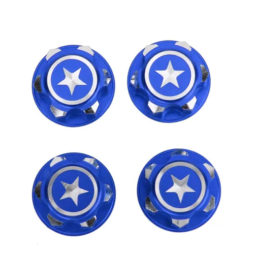 Vista 2 de Tuerca de rueda hexagonal, 4 tuercas de metal de 0.669 in para montaje de rueda hexagonal, compatibles con automóvil (Mazarine)
