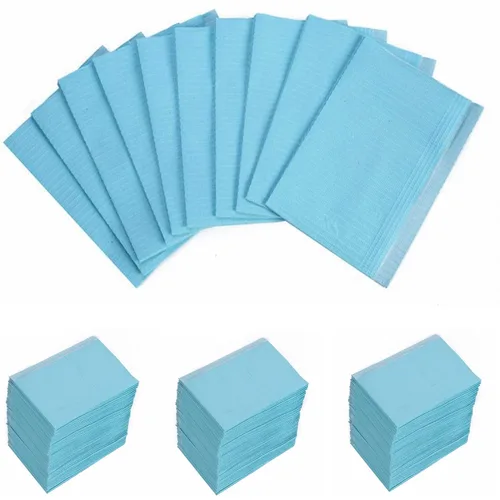 Vista 8 de Baberos dentales desechables impermeables, 125 piezas de baberos de tatuaje, baberos impermeables para tatuaje (negro)