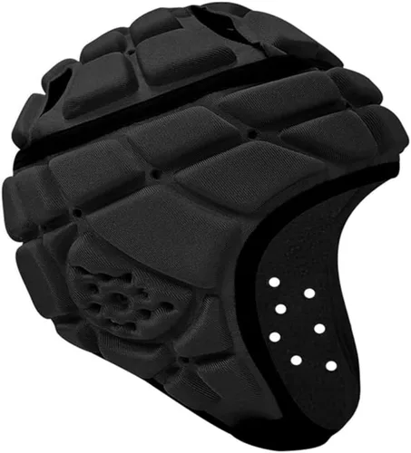 Vista 5 de Casco de rugby de bandera – Protector de cabeza suave 7v7 para jóvenes, ajustable, transpirable, espuma EVA, resistente a los impactos, acolchado