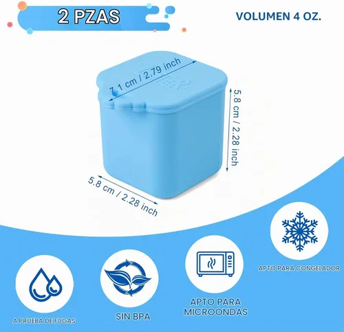 Vista 2 de 2 recipientes de inmersión compatibles con recipientes de aderezo de Azul+ Cian