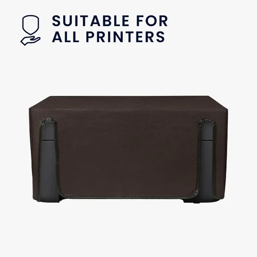 Vista 3 de kwmobile Dust Cover Compatible with Epson Expression Home XP-3200 / XP-4200 / XP-4205 - Printer Case - Fabric Protector Cover - Chocolate