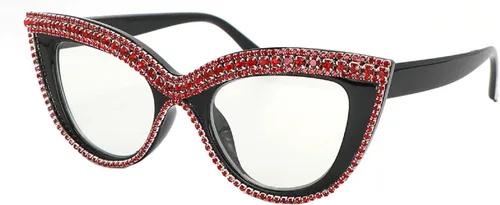 Vista 10 de Gafas de lectura de ojo de gato con diamantes de imitación de lujo para mujer, con bloqueo de luz azul, marco de lentes para computadora