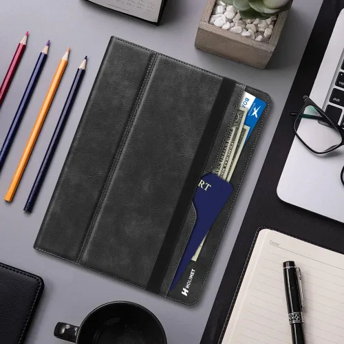 Vista 4 de H HOLIMET Funda para iPad Pro de 11 pulgadas 2022 4ª/3ª/2ª/1ª Generación 2021/2020/2018 con soporte para lápiz, cuero PU protector con bolsillo