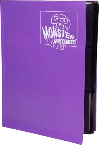 Vista 7 de Monster Binder - Álbum de tarjeta coleccionables, 9 bolsillos para tarjetas, retiene 360 de Yugioh, Magic, y Pokémon, Púrpura mate Morado mate
