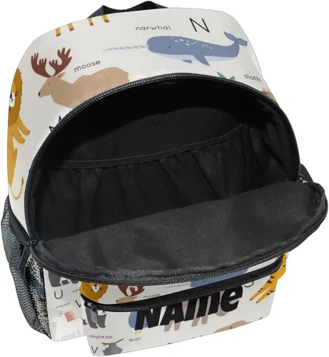 Vista 4 de Glaphy Mochila personalizada con nombre para niños mochila para viajes de guardería bolsas de libros con nombre personalizado para niños y niñas