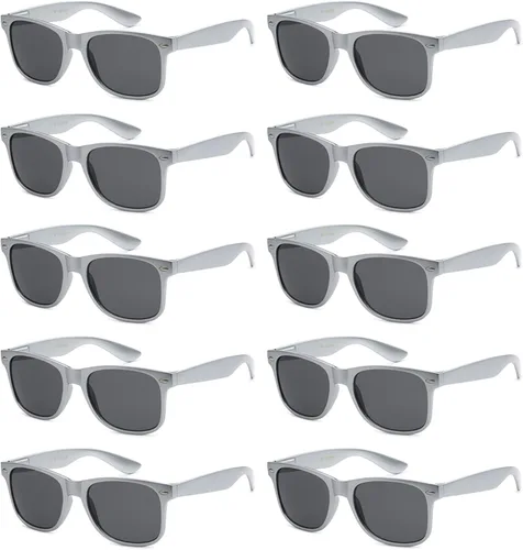 Vista 27 de Paquete de 10 lentes de sol a granel con protección UV para Bandera Americana Humo