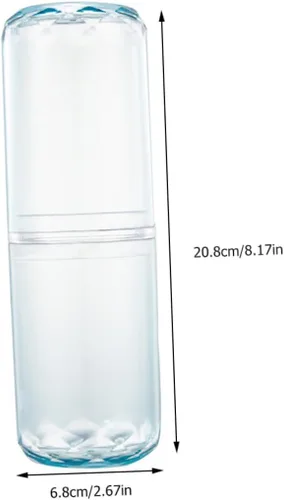 Vista 2 de DOITOOL Estuche para cepillos de dientes de viaje de plástico transparente para cepillos de dientes, contenedor portátil para cepillos de dientes