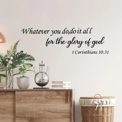 Vista 6 de Calcomanías de pared con versículo bíblico, calcomanías inspiradoras de pared, citas cristianas, calcomanías de pared religiosas, calcomanías