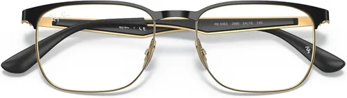 Vista 5 de Ray-Ban RX6363 - Marcos cuadrados para anteojos graduados Negro en Arista/Demo Lens