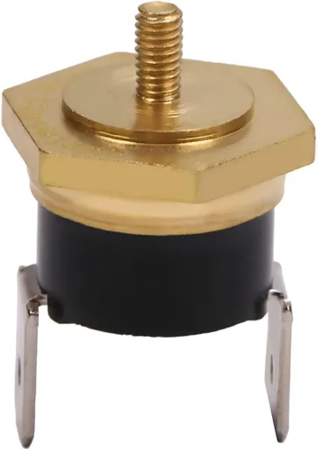 Vista 6 de Fielect Interruptor de control de temperatura del termostato KSD301, ajuste Snap Disc Interruptor de temperatura 257.0 °F Cobre M5 normalmente