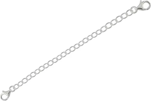 Vista 5 de egemmall Extensor de conector de cadena de collar de plata de ley/cadena de seguridad con cierre de langosta
